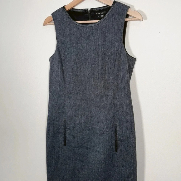 THEORY | WOOL BLEND SLEEVELESS DRESS - Picture 2 of 11